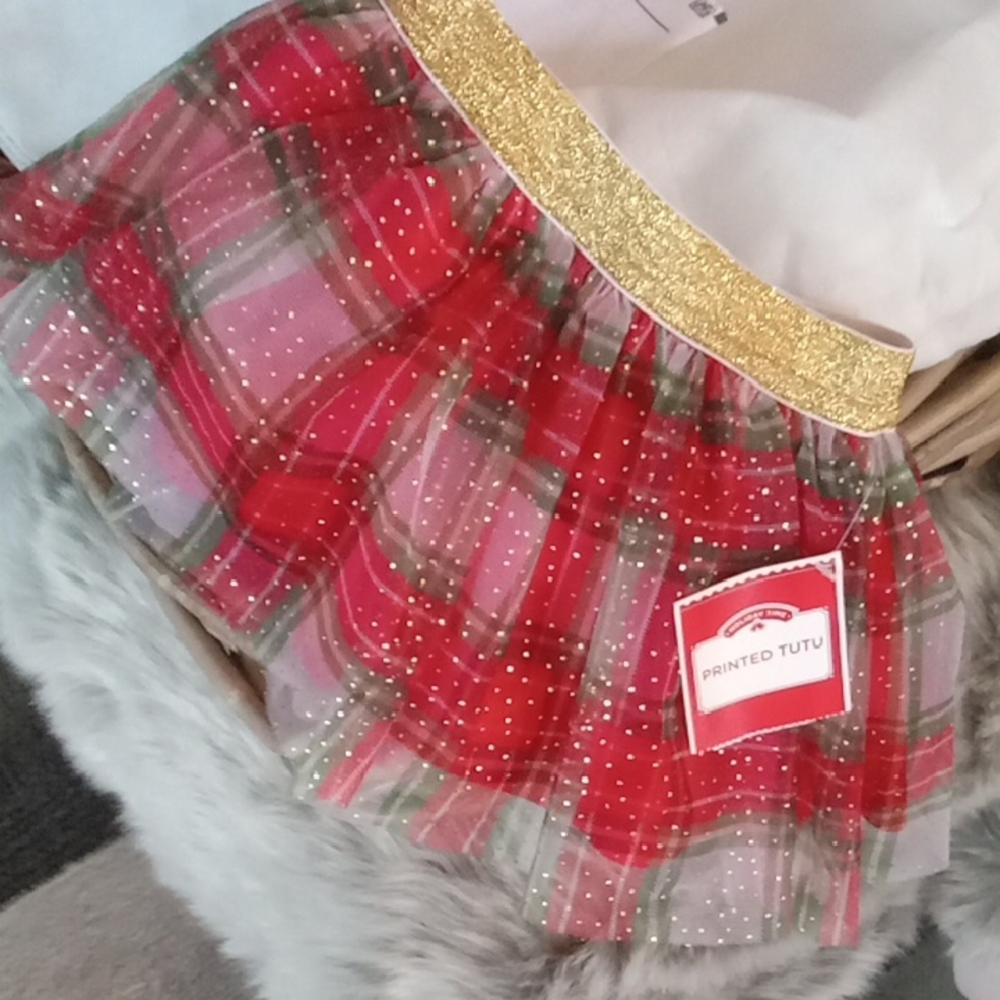 Red and Gold Sequin Bubble Mini Skirt Tutu